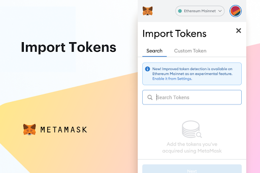Import tokens to MetaMask